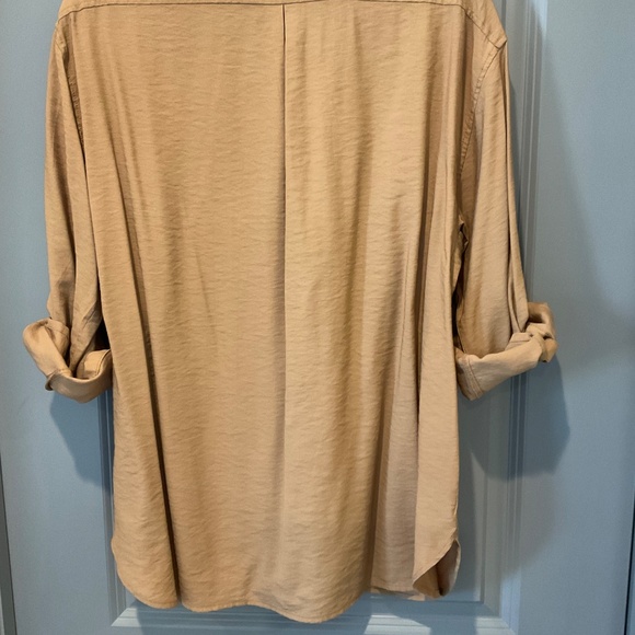 Tobacco brown button up blouse - Picture 4 of 5
